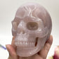 Blue Rose Quartz Hollow Jaw Skull Healing Crystal Carving 947g