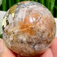 Mosaic Chalcedony Quartz Sphere Rare Healing Crystal Ball 242g 57mm