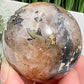 Mosaic Chalcedony Quartz Sphere Rare Healing Crystal Ball 200g 53mm