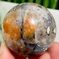 Mosaic Chalcedony Quartz Sphere Rare Healing Crystal Ball 200g 53mm