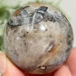 Mosaic Chalcedony Quartz Sphere Rare Healing Crystal Ball 172g 50mm