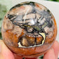 Mosaic Chalcedony Quartz Sphere Rare Healing Crystal Ball 366g 65mm