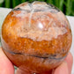 Mosaic Chalcedony Quartz Sphere Rare Healing Crystal Ball 366g 65mm