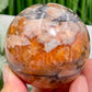 Mosaic Chalcedony Quartz Sphere Rare Healing Crystal Ball 366g 65mm