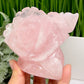 Rose Quartz Peony Flower Healing Crystal Carving 542g