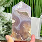 Flower Agate Tower Healing Crystal Generator 416g 111mm