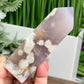 Flower Agate Tower Healing Crystal Generator 416g 111mm