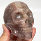 Hematoid Fire Quartz Skull Healing Crystal Carving 485g