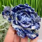 Sodalite Lotus Flower Healing Crystal Carving 222g