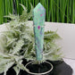 Ruby in Fuchsite UV Reactive Crystal Wand in Stand Generator 282g 170mm