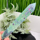 Ruby in Fuchsite UV Reactive Crystal Wand in Stand Generator 282g 170mm