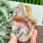 Ocean Sea Jasper Hamsa of Fatima Miriam Lucky Crystal Carving 202g