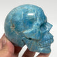 Blue Apatite Skull Healing Crystal Carving 501g