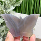 Agate Butterfly with Stand Healing Crystal Nature Carving 90g