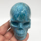 Blue Apatite Skull Healing Crystal Carving 501g