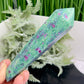 Ruby in Fuchsite UV Reactive Crystal Wand in Stand Generator 206g 138mm