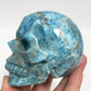 Blue Apatite Skull Healing Crystal Carving 550g