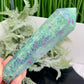 Ruby in Fuchsite UV Reactive Crystal Wand in Stand Generator 206g 138mm