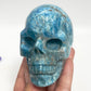 Blue Apatite Skull Healing Crystal Carving 550g