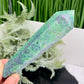 Ruby in Fuchsite UV Reactive Crystal Wand in Stand Generator 206g 138mm