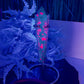 Ruby in Fuchsite UV Reactive Crystal Wand in Stand Generator 206g 138mm