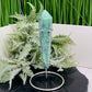 Ruby in Fuchsite UV Reactive Crystal Wand in Stand Generator 206g 138mm