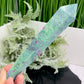 Ruby in Fuchsite UV Reactive Crystal Wand in Stand Generator 246g 171mm