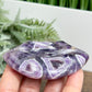 Chevron Dream Amethyst Lips with Stand Healing Crystal Carving 88g