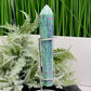 Ruby in Fuchsite UV Reactive Crystal Wand in Stand Generator 264g 165mm