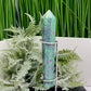 Ruby in Fuchsite UV Reactive Crystal Wand in Stand Generator 264g 165mm