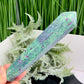 Ruby in Fuchsite UV Reactive Crystal Wand in Stand Generator 264g 165mm