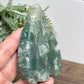 Moss Agate Leaf Healing Crystal Plant Carving 136g