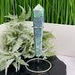 Ruby in Fuchsite UV Reactive Crystal Wand in Stand Generator 264g 165mm