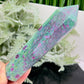 Ruby in Fuchsite UV Reactive Crystal Wand in Stand Generator 184g 121mm