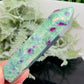 Ruby in Fuchsite UV Reactive Crystal Wand in Stand Generator 184g 121mm