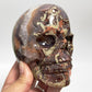 Indonesian Bloodstone Money Agate Skull Healing Crystal Carving 1095g