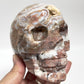 Mexican Crazy Lace Agate Skull Healing Crystal Carving 900g