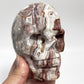 Mexican Crazy Lace Agate Skull Healing Crystal Carving 800g