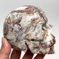 Mexican Crazy Lace Agate Skull Healing Crystal Carving 800g