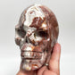 Mexican Crazy Lace Agate Skull Healing Crystal Carving 800g