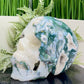 Moss Agate Druzy Hollow Jaw Skull Extra Large Healing Crystal Carving 2982g