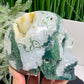 Moss Agate Druzy Skull Healing Crystal Carving 1218g