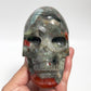 Setonite African Jasper Blood Stone Skull Healing Crystal Carving 808g