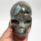 Setonite African Jasper Blood Stone Skull Healing Crystal Carving 808g