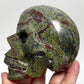 Dragon Blood Stone Jasper Skull Healing Crystal Carving 869g