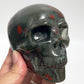 Setonite African Jasper Blood Stone Skull Healing Crystal Carving 681g