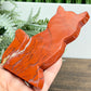 Red Jasper Kitty Cat Healing Crystal Animal Carving 184g