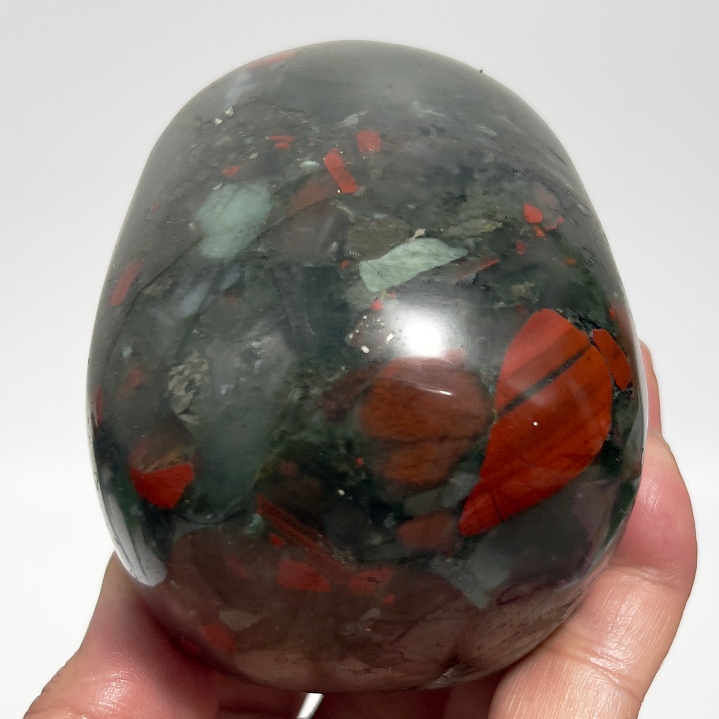 Setonite African Jasper Blood Stone Skull Healing Crystal Carving 681g