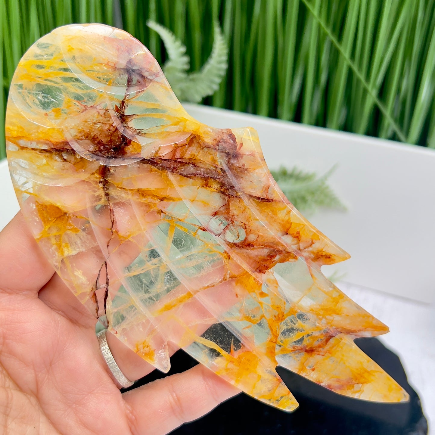 Golden Healer Quartz Angel Archangel High Quality Healing Crystal Carving