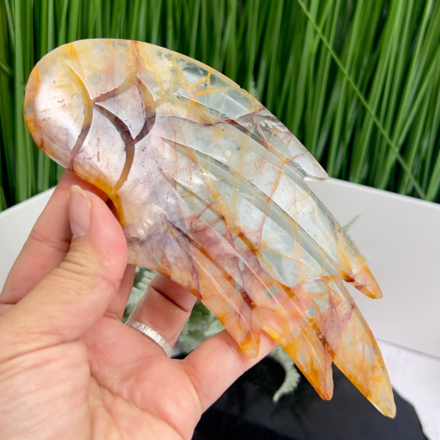 Golden Healer Quartz Angel Archangel High Quality Healing Crystal Carving